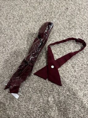 Burgundy Women's Bow Tie Necklace